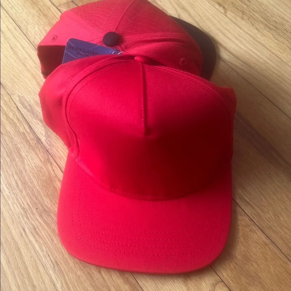 NWT Two Marvel Spider-Man Kids Cap - Red and Black One Size Fits Most